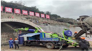 蓝海智装多台40系列湿喷机械手助力盘兴铁路